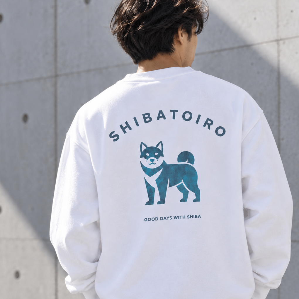 SHIBATOIROバックロゴスウェットシャツ