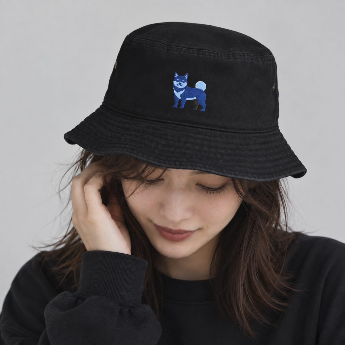 SHIBATOIROロゴ刺繍バケットハット - YOI（宵）