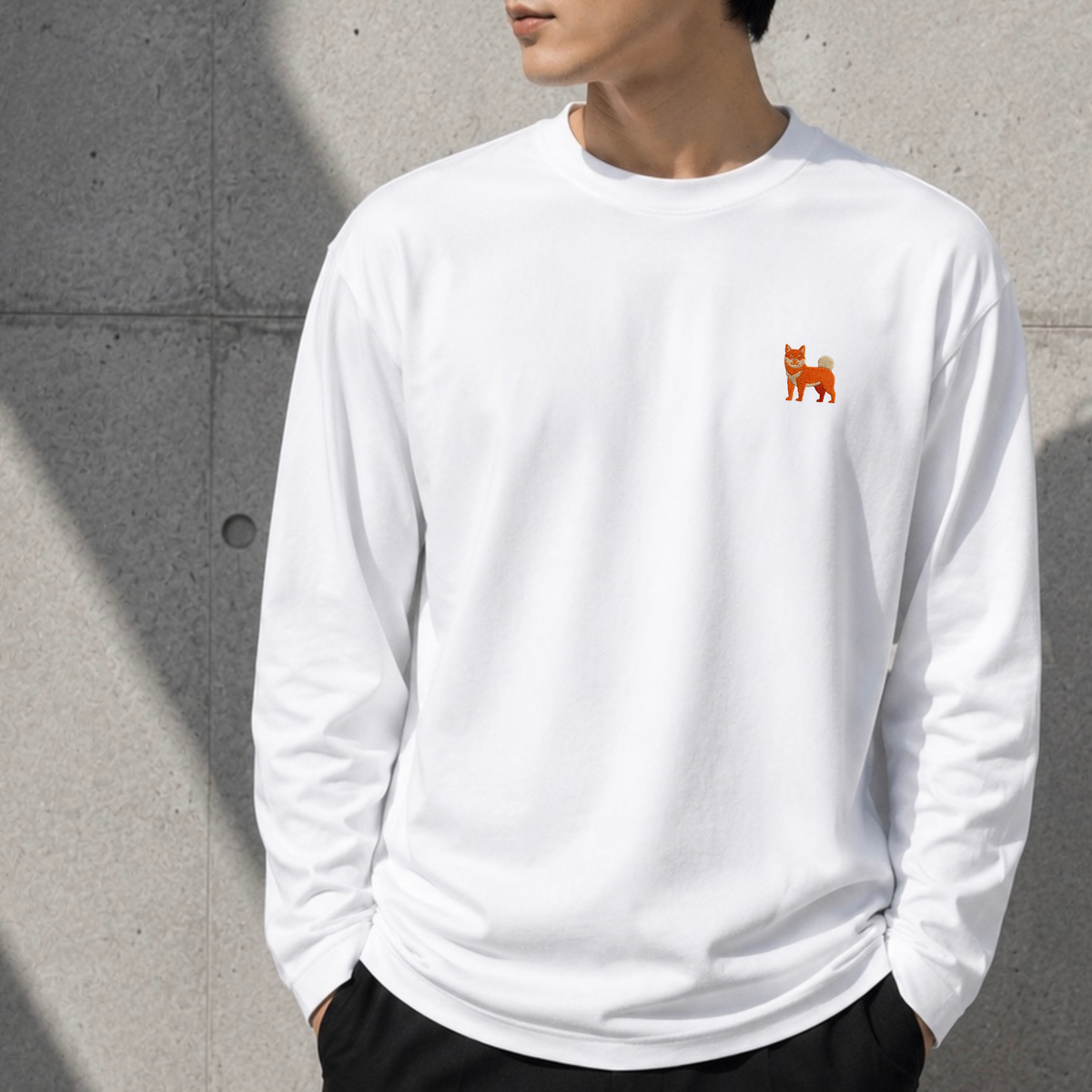 SHIBATOIROロゴ刺繍ロングTシャツ - HINATA（陽向）