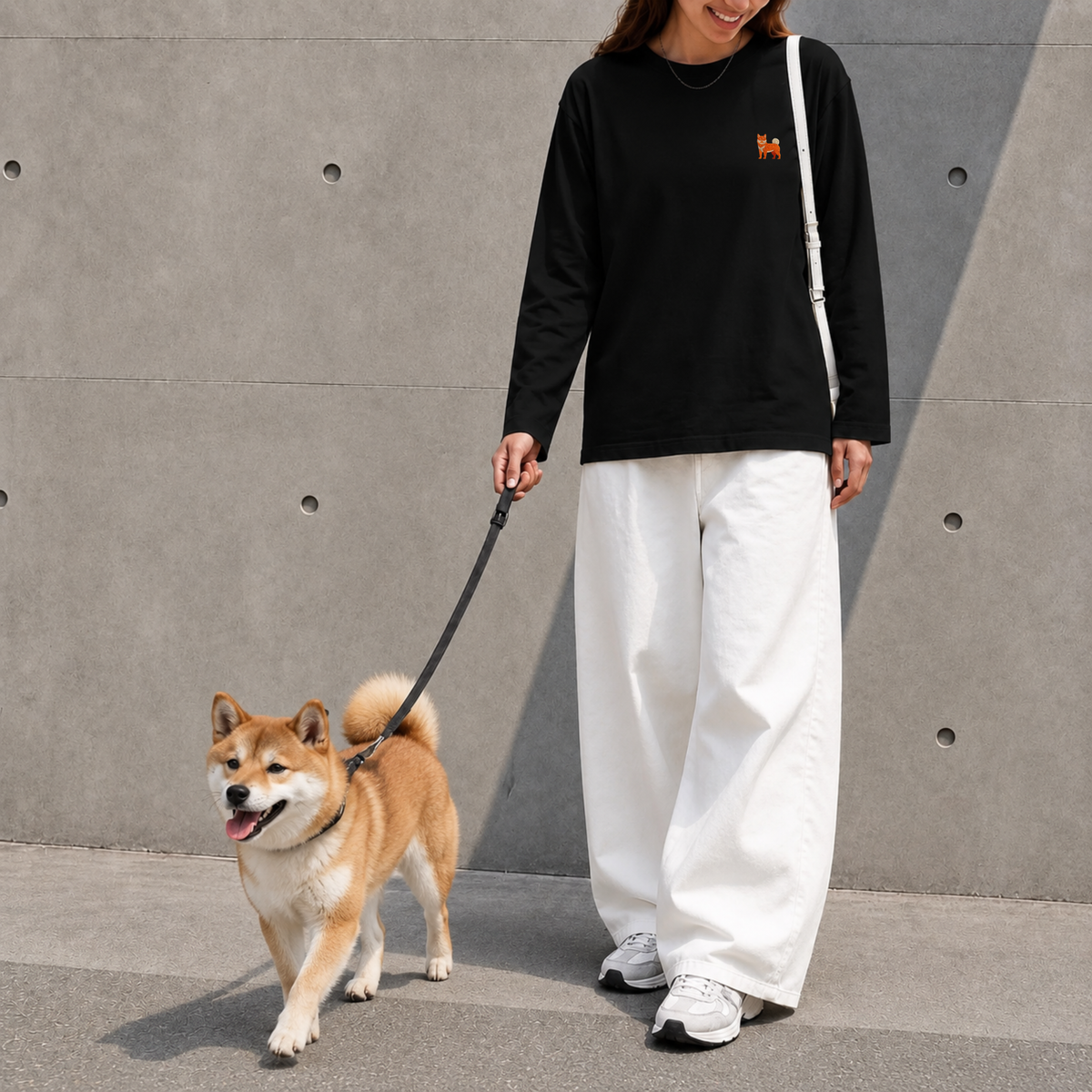 SHIBATOIROロゴ刺繍ロングTシャツ - HINATA（陽向）
