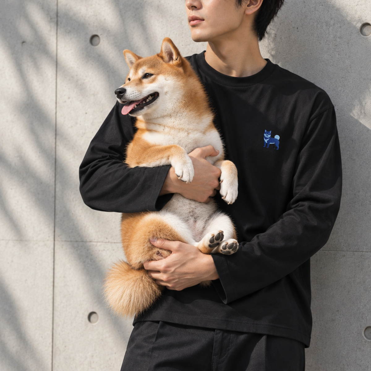 SHIBATOIROロゴ刺繍ロングTシャツ - YOI（宵）