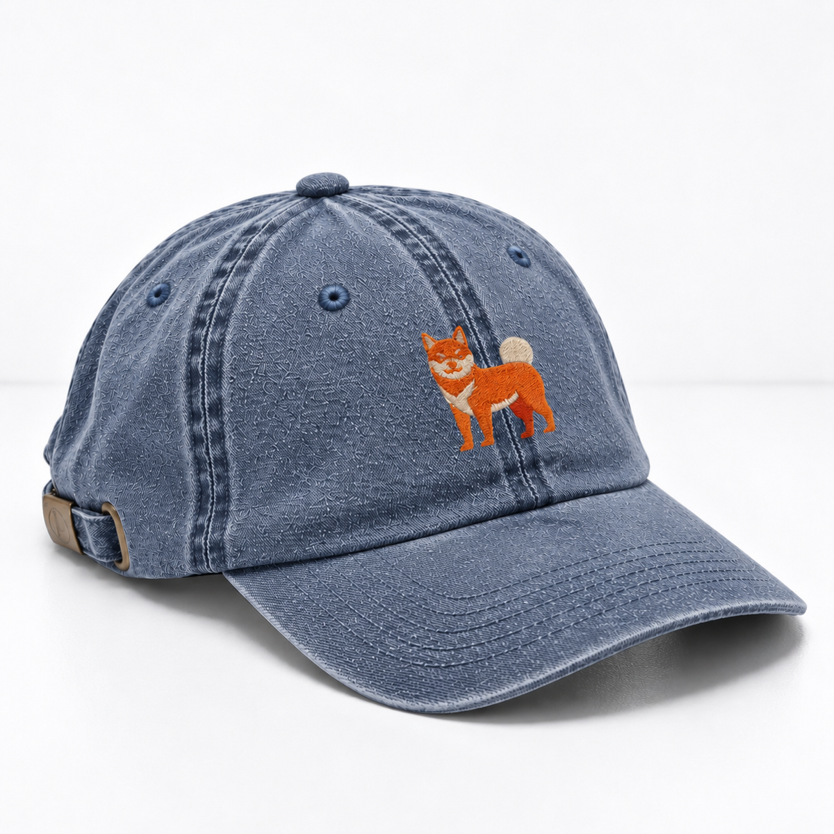 SHIBATOIROロゴ刺繍ピグメントキャップ - HINATA（陽向）