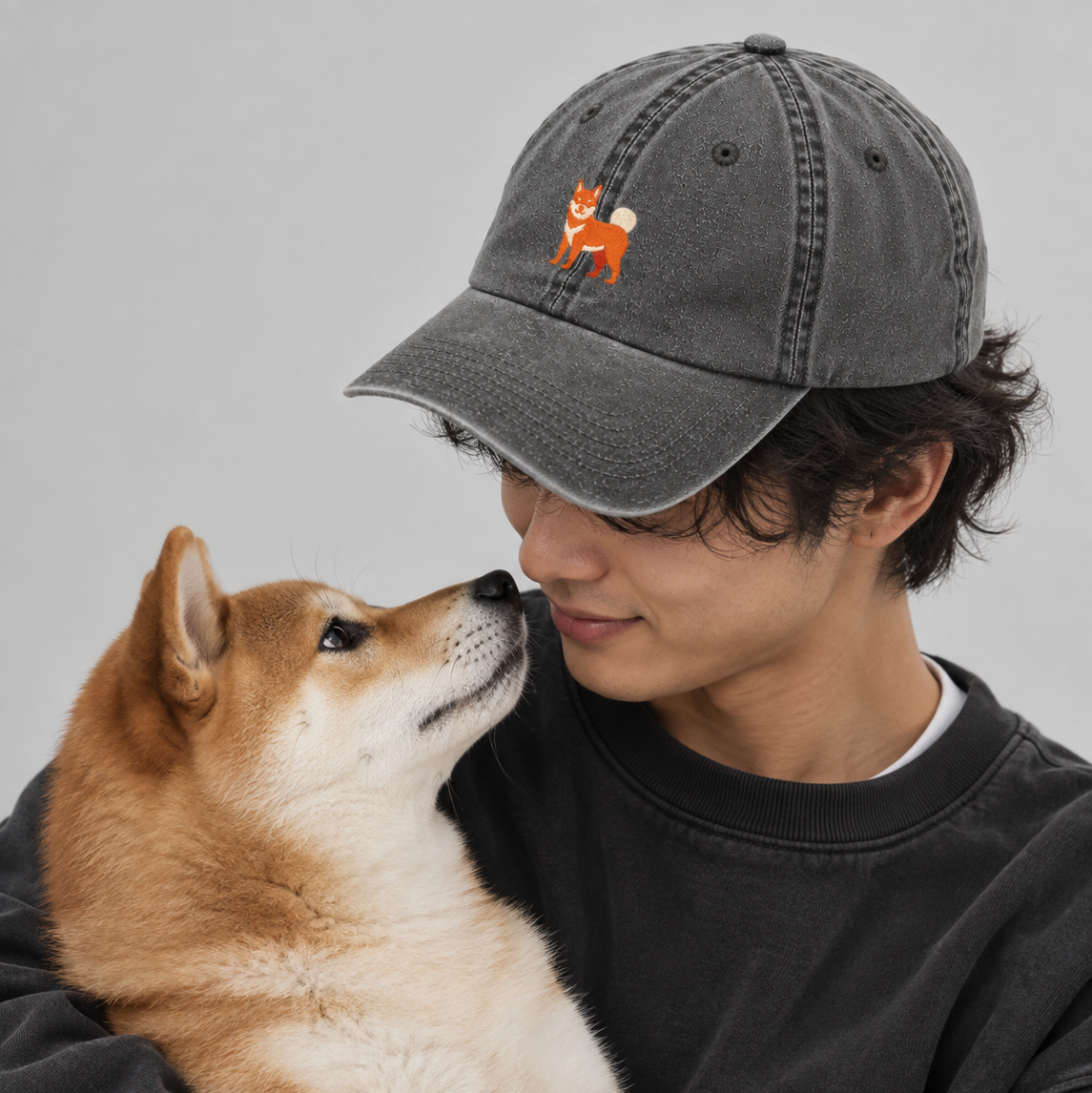 SHIBATOIROロゴ刺繍ピグメントキャップ - HINATA（陽向）