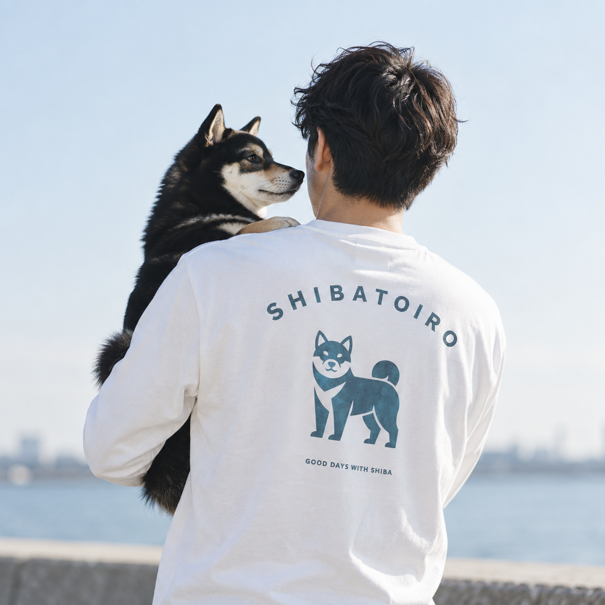 SHIBATOIROバックロゴロングTシャツ