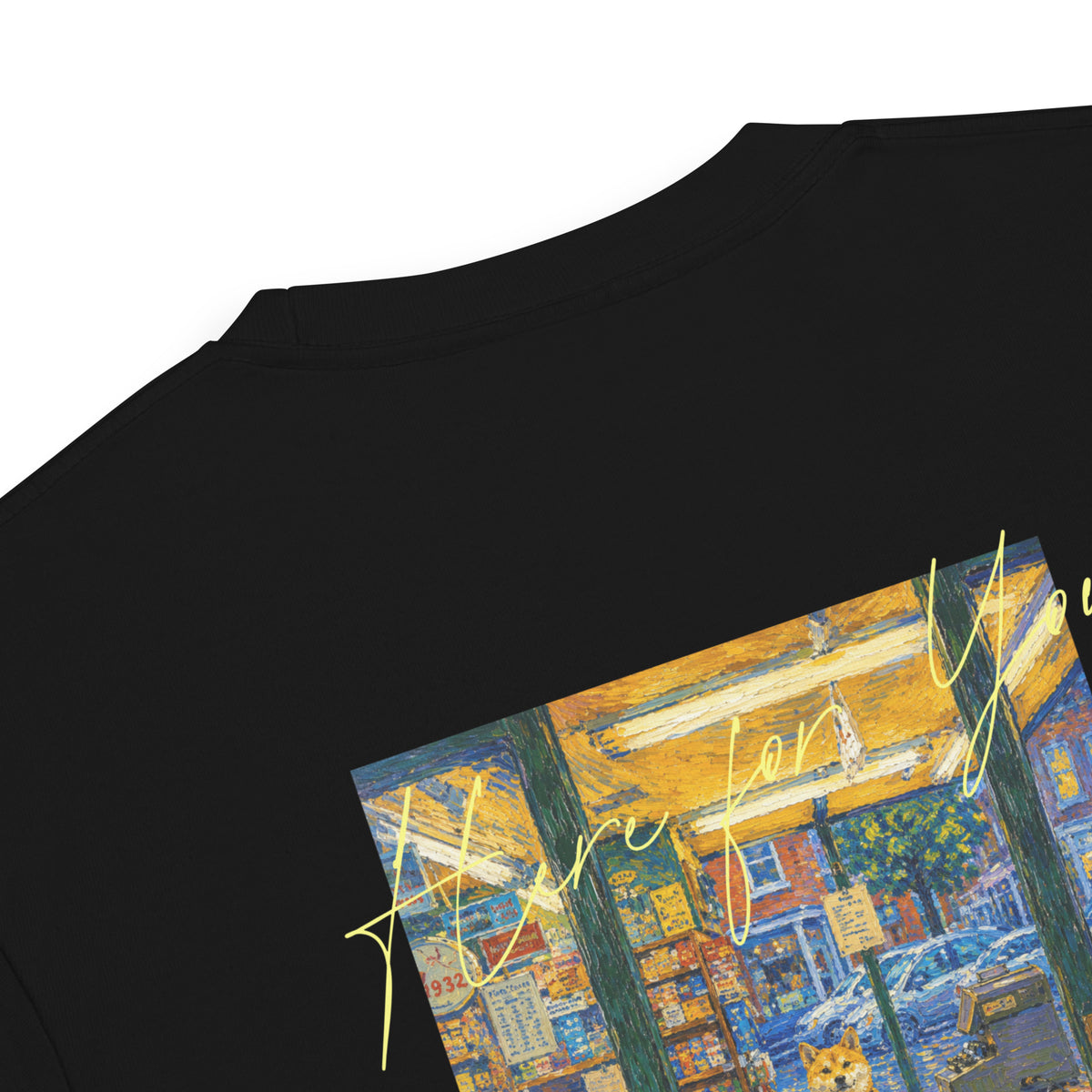 街角の看板犬 - Tシャツ