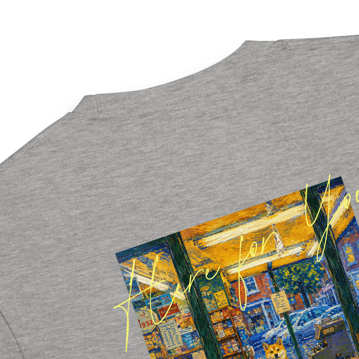 街角の看板犬 - ロングTシャツ
