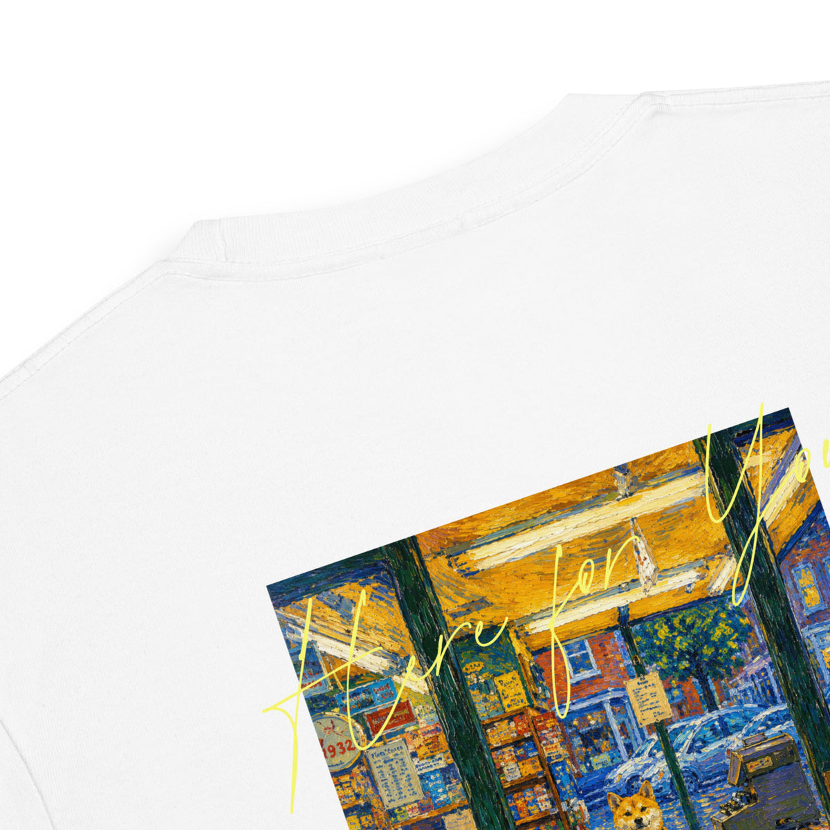 街角の看板犬 - Tシャツ